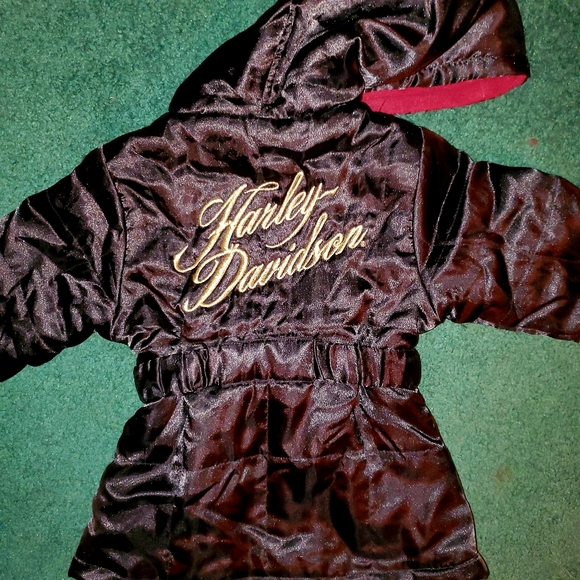🖤Cutest Girls Satin 2T Harley Davidson Coat🖤 - Picture 1 of 15